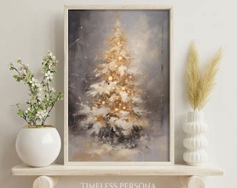 Christmas Folk Art Matte Poster Winter Painting Folk Art Print Xmas