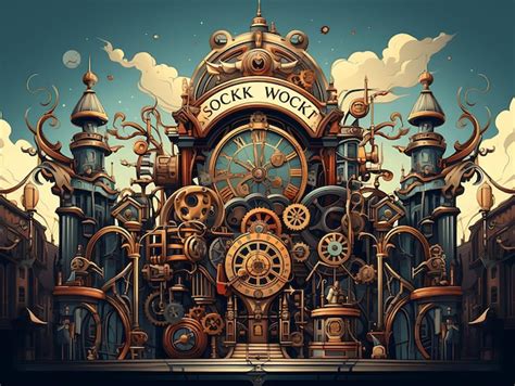 Premium AI Image | Clockwork Market Step Into a Clockwork Market Where ...