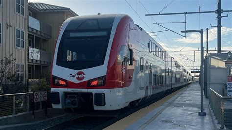 Caltrain Stadler KISS EMU Southbound Test Train Near Hillsdale 6 8 24