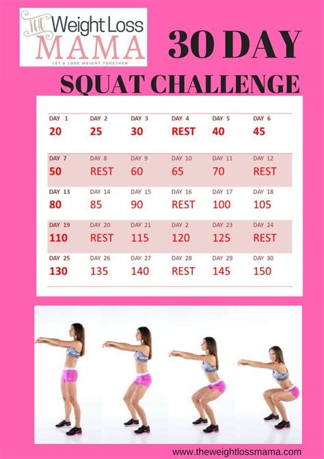 The Best 30 Day Squats Challenge With A Free Printable 30 Day Squat