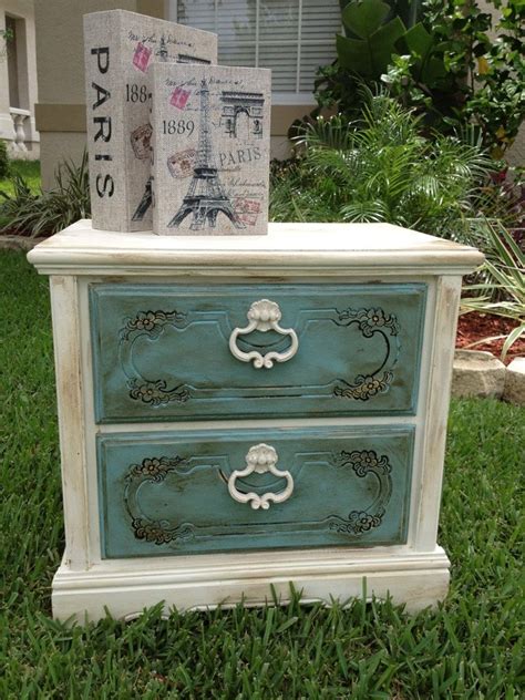 Shabby Chic Chalk Paint Nightstand End Table Shabby Chic Chalk Paint Painted Night Stands