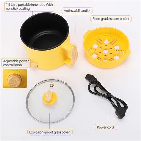 Mini Electric Hot Pot L Non Stick Ramen Cooker In Hot Pot Multifunctional Cooker With