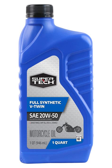 Super Tech Full Synthetic Sae W V Twin Motorcycle Oil Quart