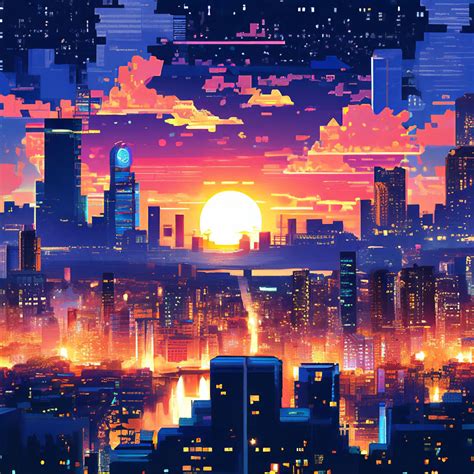 Pixel Art Cityscape