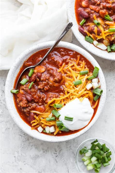 Slow Cooker Chili (Warm & Cozy!) - Fit Foodie Finds