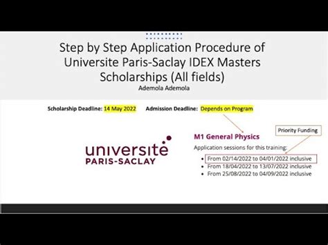 Step By Step Application Procedure I Idex Masters Scholarship I