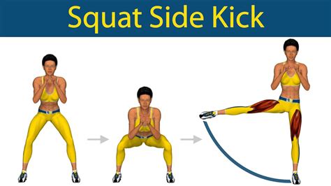 Perfect Legs Series Squat Side Kick Youtube