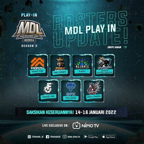 Jadwal Mdl Id Season Play In Grup Stage Ada Match Spin