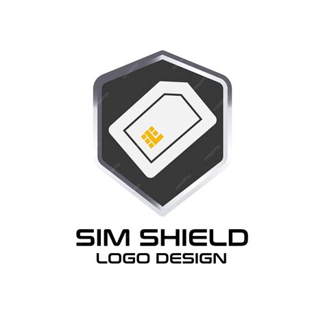 premium vector sim shield vector logo design
