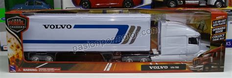 1 32 Volvo VN 780 2004 Con Trailer Caja Seca Blanco Con Logo NEW RAY