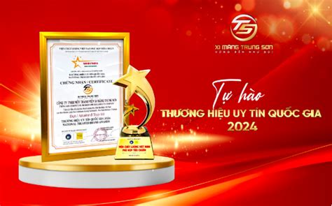 Xi măng Trung Sơn xuất sắc đạt Top 10 Thương hiệu uy tín quốc gia 2024