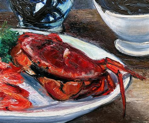 Proantic Gaston Sébire 1920 2001 Nature Morte Aux Crevettes