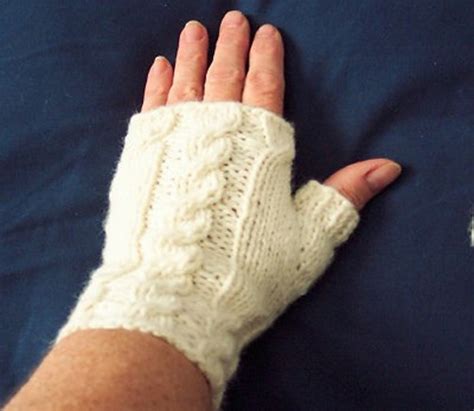 Ravelry Cable Knit Fingerless Gloves Pattern By Julie Farmer