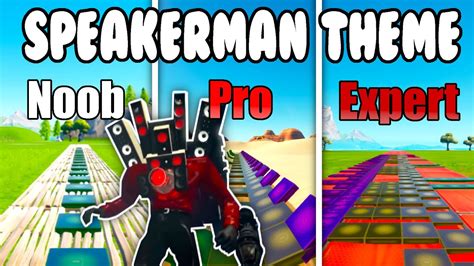 Speakerman Theme Song Noob Vs Pro Vs Expertfortnite Music Blocks