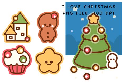 I Love Christmas Sticker Graphic By SPsweet Creative Fabrica