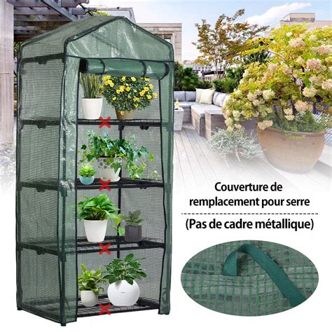 HOTBEST 4 Tier Mini Replacement Greenhouse Covers Walk in with ...