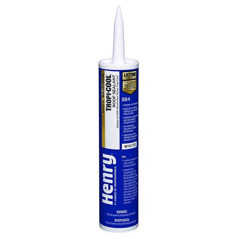 Henry 10 1 Oz 884 Tropi Cool 100 Silicone Roof Sealant HE884004 The