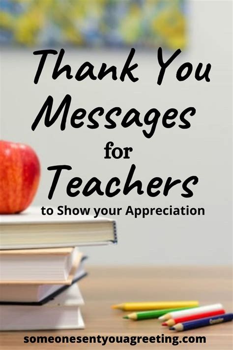 Thank You Messages for Teachers to Show Your Appreciation - Someone ...