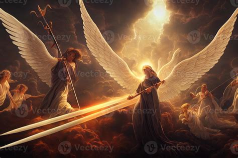 Illustration Of Angels In Heaven Stock Photo At Vecteezy