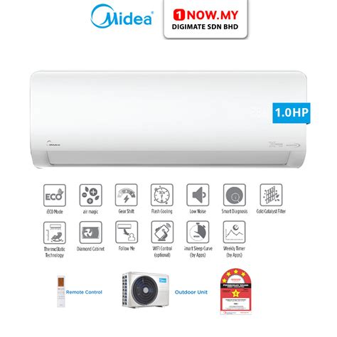 MIDEA 1HP Xtreme Save Inverter Air Conditioner MSXS 10CRDN8 WiFi Wall