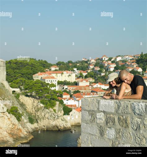 Young Couple Sightseeing In Dubrovnik Croatia Stock Photo Alamy