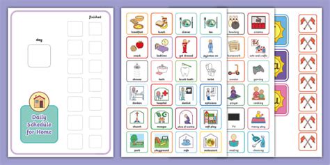 Twinkl Symbols Daily Schedule For Home Teacher Made