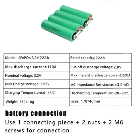 Cylindrical 46160 Lifepo4 Battery Cells 3 2v 22ah High Discharge 10c