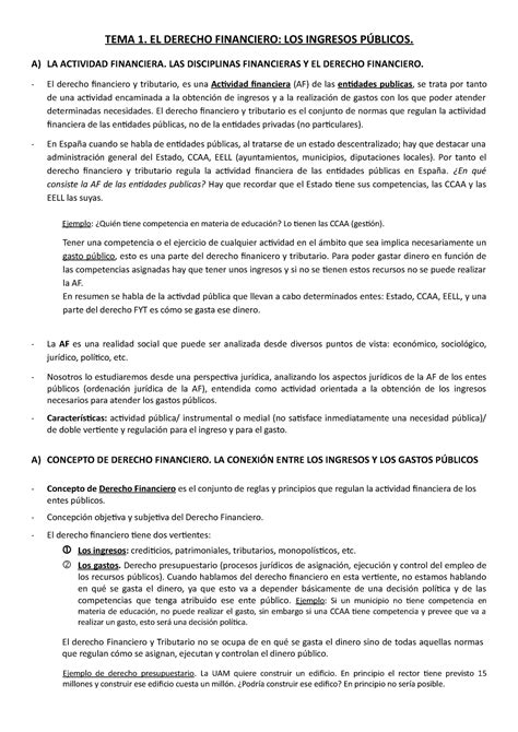 Apuntes Tributario Apuntes Temas 1 12 Tema 1 El Derecho