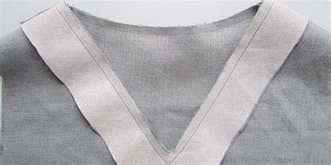 Sewing Glossary How To Sew A Facing To A V Neckline Tutorial The Thread Blog