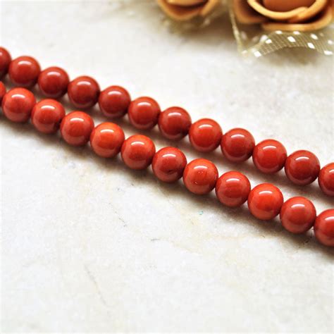 Perles Corail Rouge Orang Mm Etsy France