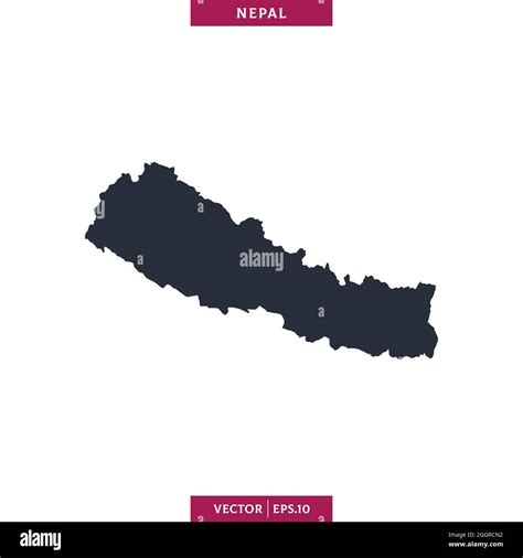 Mapa Detallado De La Plantilla De Dibujo De Vectores De Nepal Vector