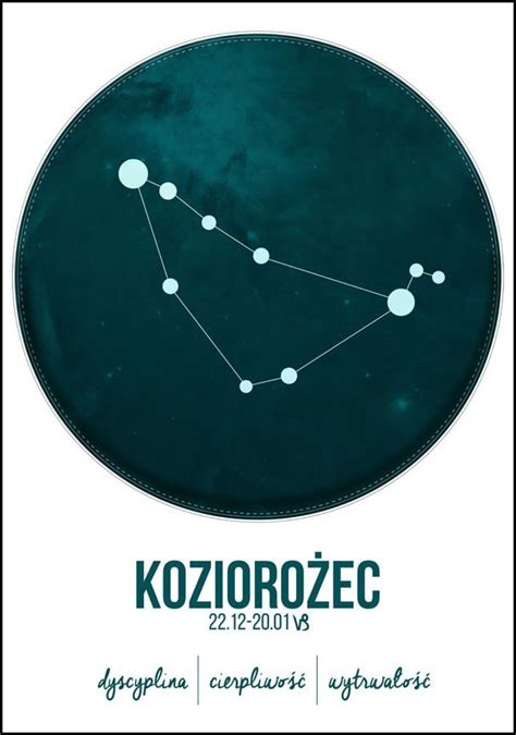 Plakat Znak zodiaku Koziorożec 59 4x84 1 cm reinders Sklep EMPIK