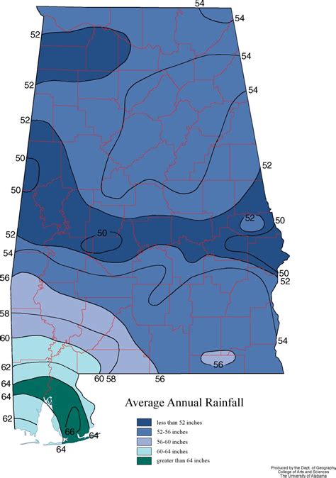 Alabama Maps - Climate