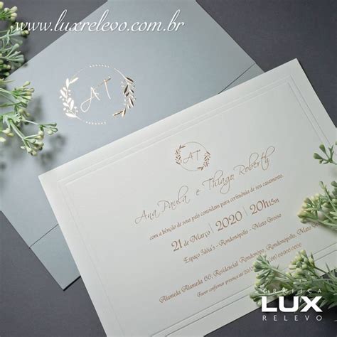 Convites de Casamento Gráfica LUX Relevo Convite de casamento