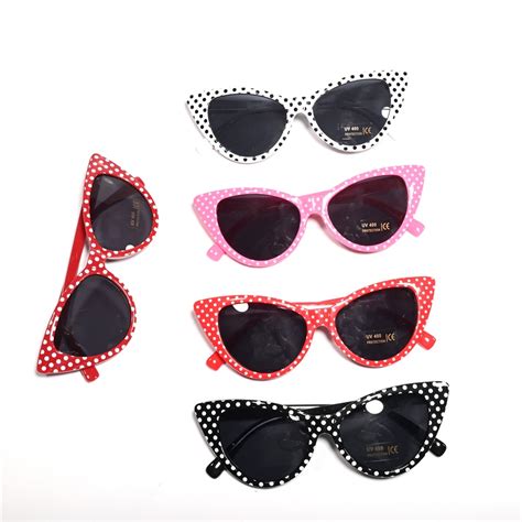 Vazrobe Wholesale Cat Eye Sunglasses Women Dot Sun Glasses For Female