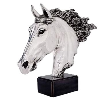 Silver Horse Head Statue | D'Argenta Home Decor