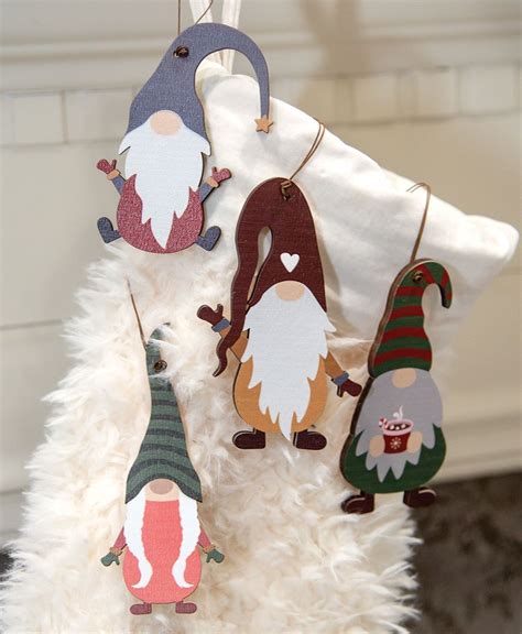 Col House Designs Wholesale Wooden Winter Gnome Ornaments Set