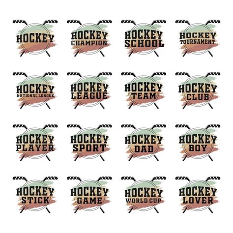 Tipograf A De Hockey Logotipo De Hockey Vector De Hockey Ilustraci N