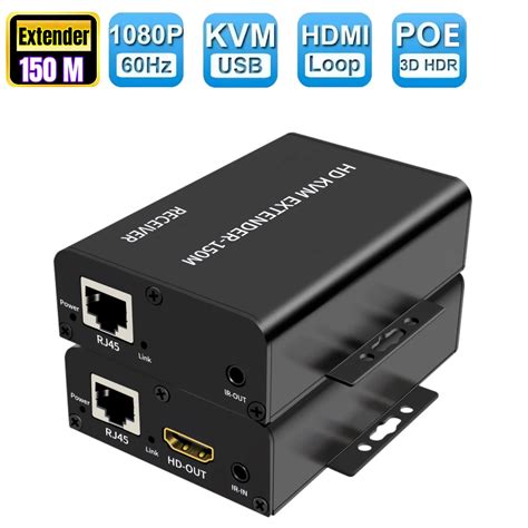 M Hdmi Kvm Extender Over Rj Lan Ethernet Cat E Cable Transmit