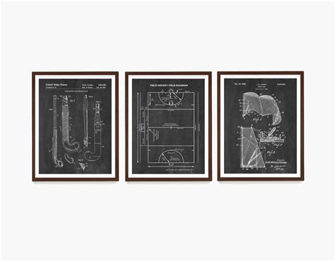 Field Hockey Patent Wall Art Field Hockey Diagram Poster Field Hockey