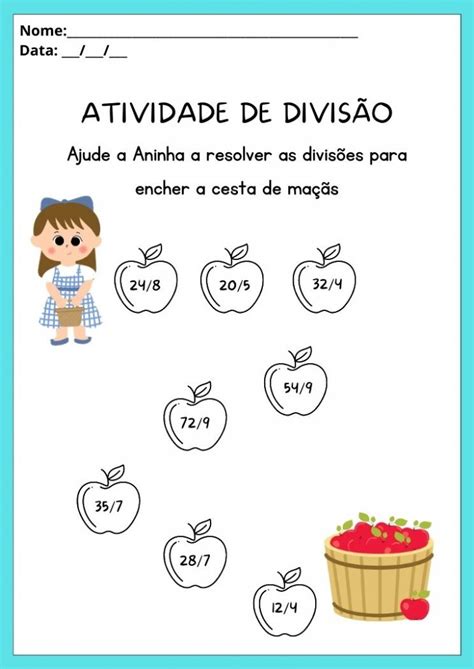 Atividades de Divisão para Imprimir