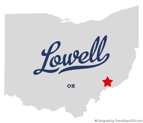 Map of Lowell, OH, Ohio