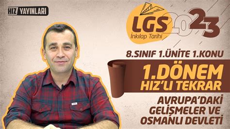 LGS 2023 İnkılap Tarihi 1 Ünite 1 Konu Hız lı Tekrar Avrupa daki