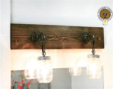 Rustic Distressed Mason Jar Light Fixture Industrial Modern