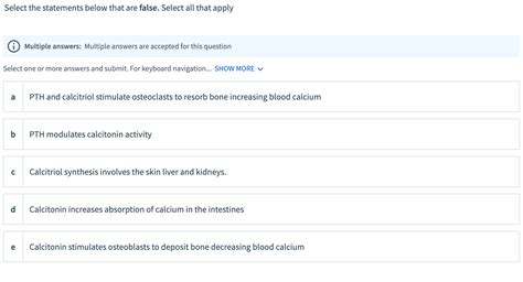 Solved Select The Statements Below That Are False Select