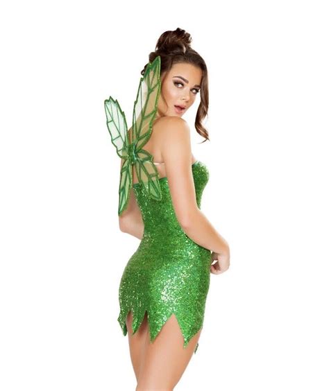 Tinkerbell Fairy Halloween Costume Cosplay With Wings Gem