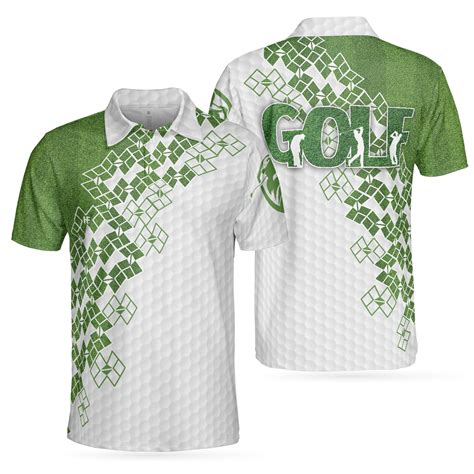 Elegant Golf In Green Golf Polo Shirt White And Green Golf Shirt For