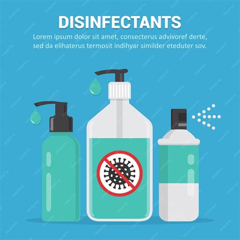 Premium Vector Disinfectants Gel Sanitizer Liquid Soap And Spray In