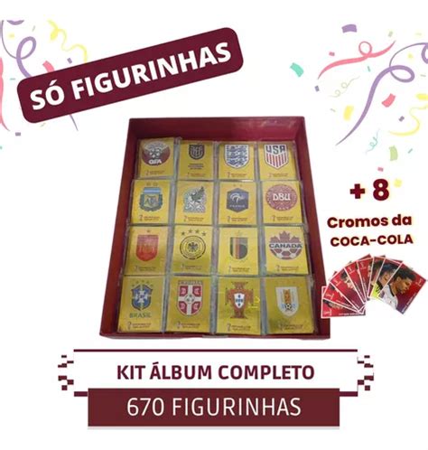 Kit 670 Figurinhas Copa Mundo 2022 Kit Coca Cola Brinde Frete grátis