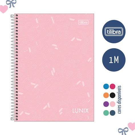 Caderno Tilibra Mat Rias Colegial Lunix B Sico Escolar Capa Dura